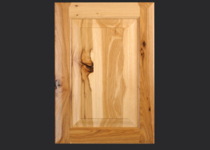 Cope and Stick Cabinet Door C101 OE12-IE1-RP9 Hickory, Knotty and slab drawer front with OE12