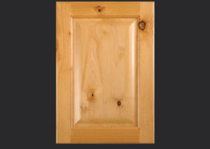 Cope and Stick Cabinet Door C101 OE6-IE1-RP5 Alder, Knotty and slab drawer front with OE6