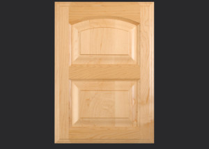 Cope and Stick Cabinet Door C212 OE1-IE3-RP9 in Hard Maple, Select and Slab Drawer Front with OE1