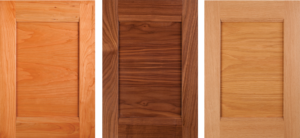 Combination Frame cabinet doors with horizontal panel grain