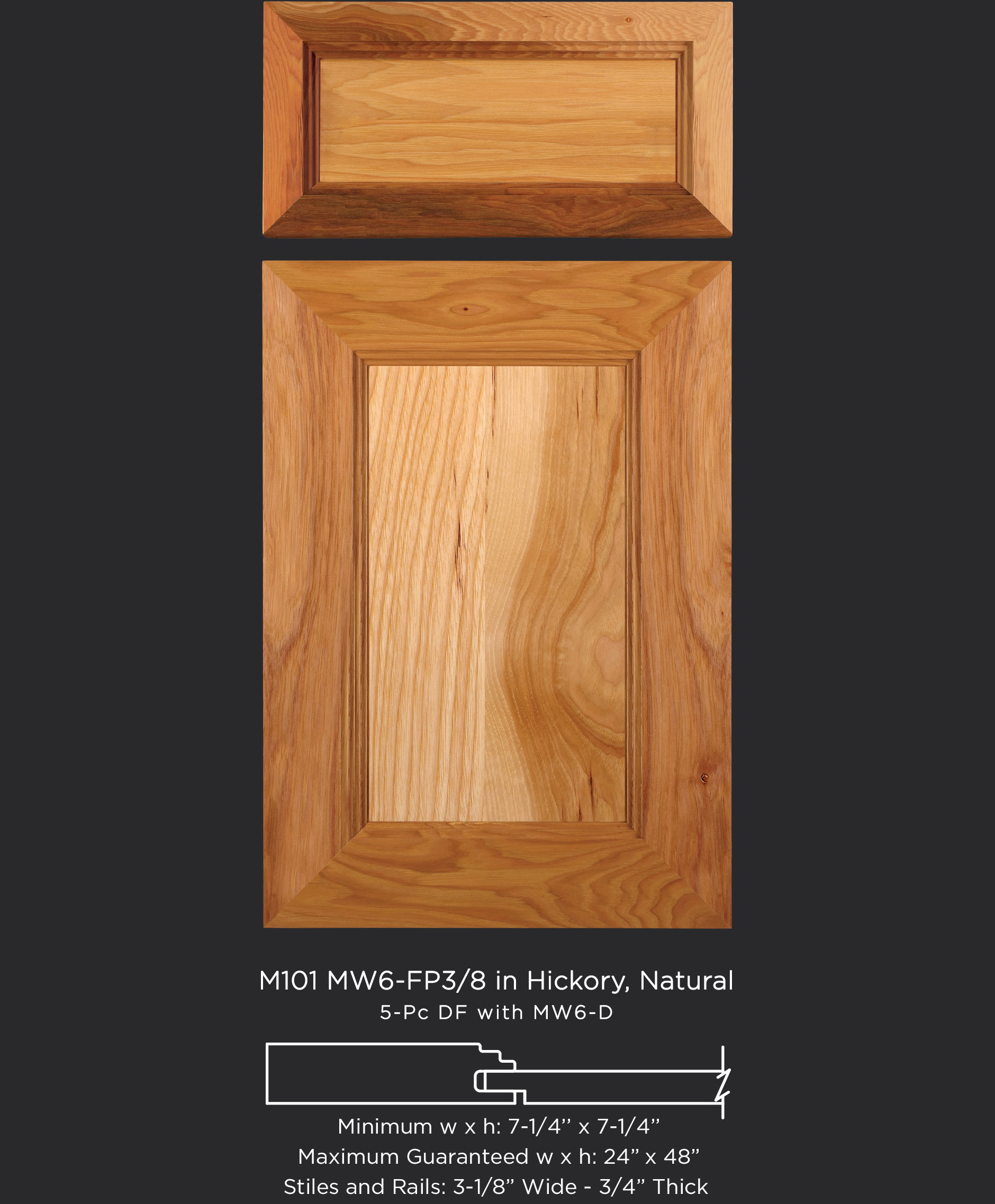M101 Mw6 Fp3 8 Hickory Natural Taylorcraft Cabinet Door Company View Larger Image Mitered Cabinet Door M101 Mw6 Fp3 8 In Hickory Natural And 5 Piece