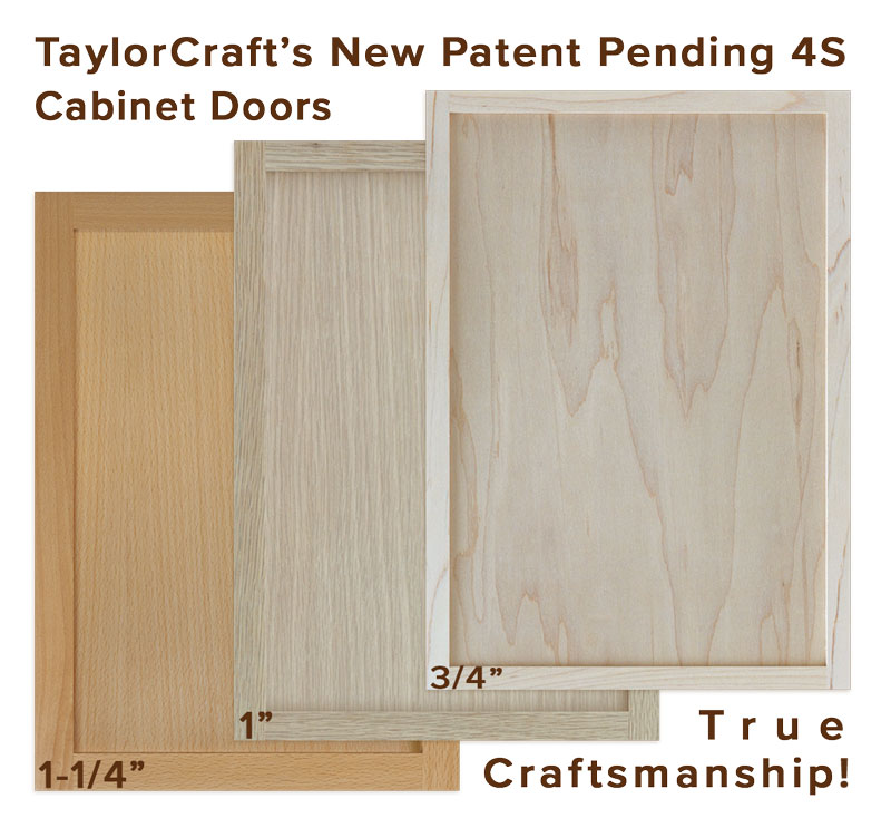 4S 101 3/4", 1" and 1-1/4" Shaker cabinet doors - skinny shaker style