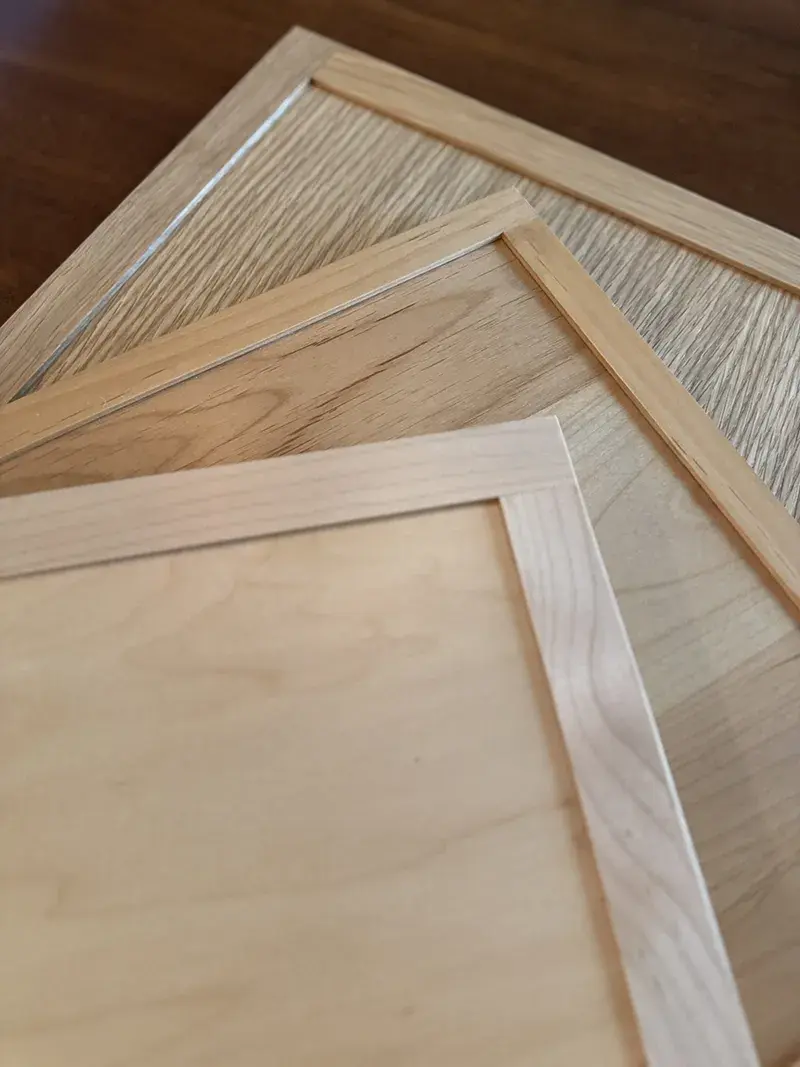 4S doors with 3/4" and 1" frames and Slim Shaker inside edge