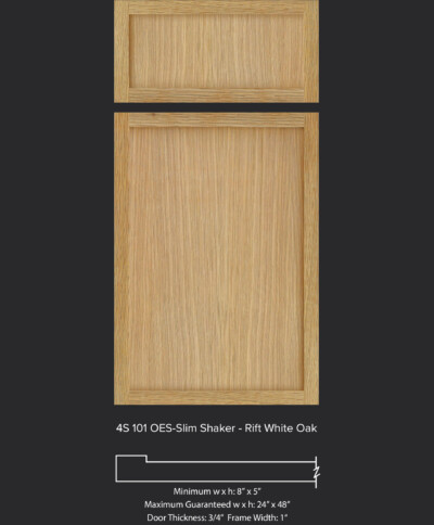 4S 101 OES Slim Shaker in Rift White Oak- 1" Frame