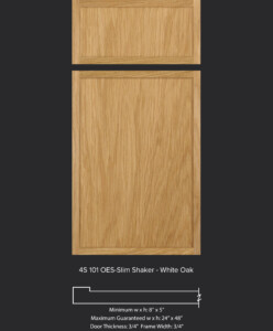 4S 101 OES Slim Shaker in White Oak - 3/4" Frame