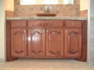 double arch cabinet doors with cabinet applique