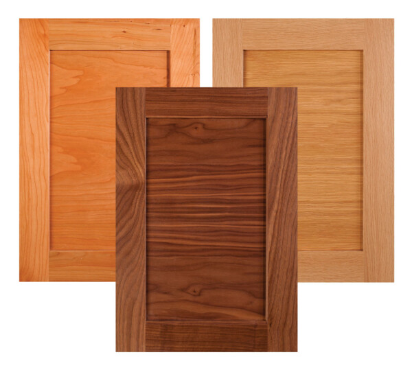 Cope and stick cabinet doors with horizontal panel grain