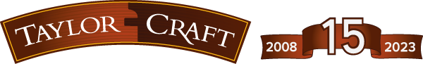TaylorCraft Cabinet Door Company 15 year anniversary logo