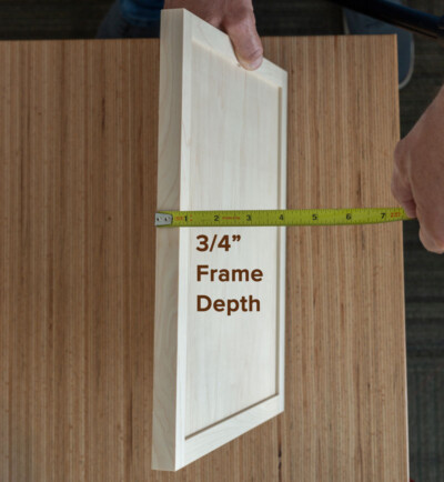 4S-101 3/4" Shaker Door frame width measurement