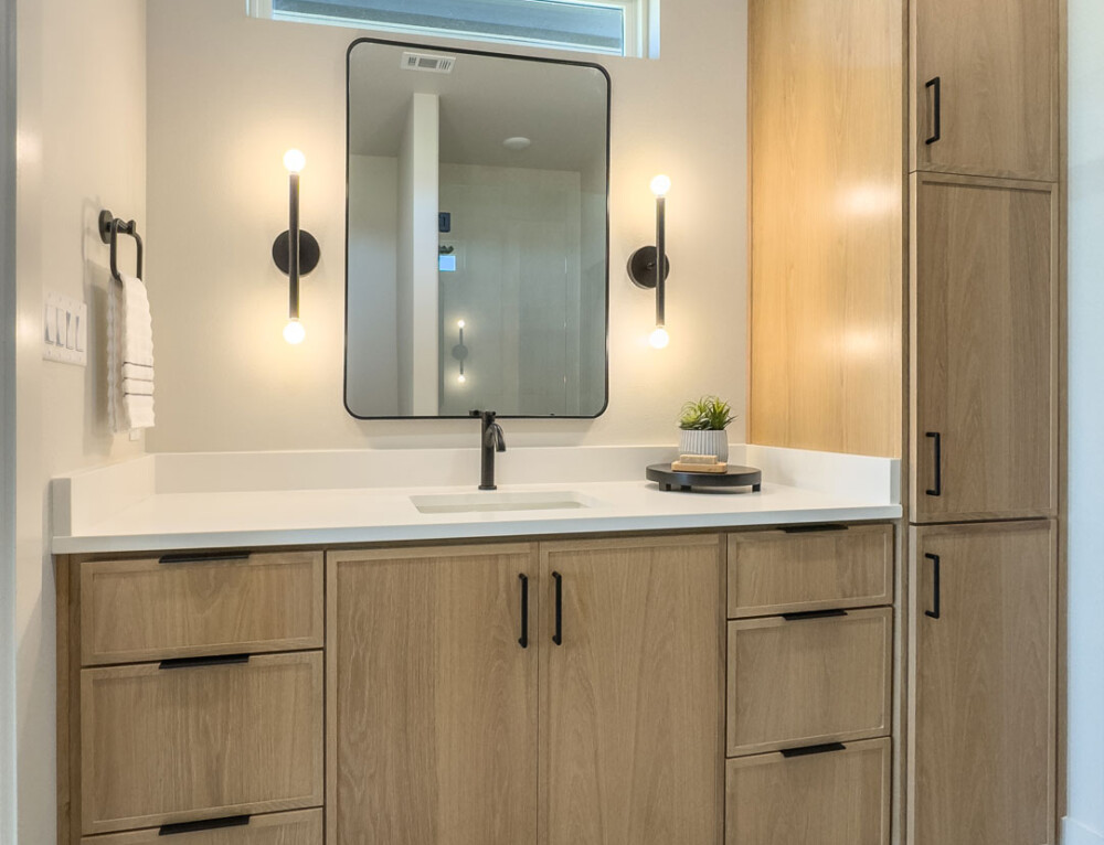 White Oak Bathroom Cabinets 4S Shaker