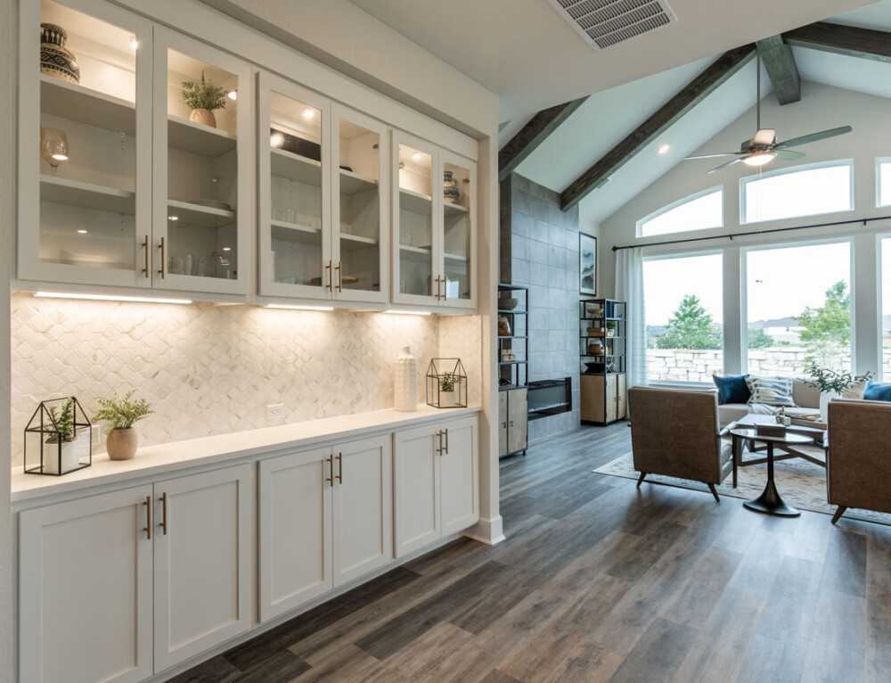 White Buffet Cabinets with Shaker Style Doors