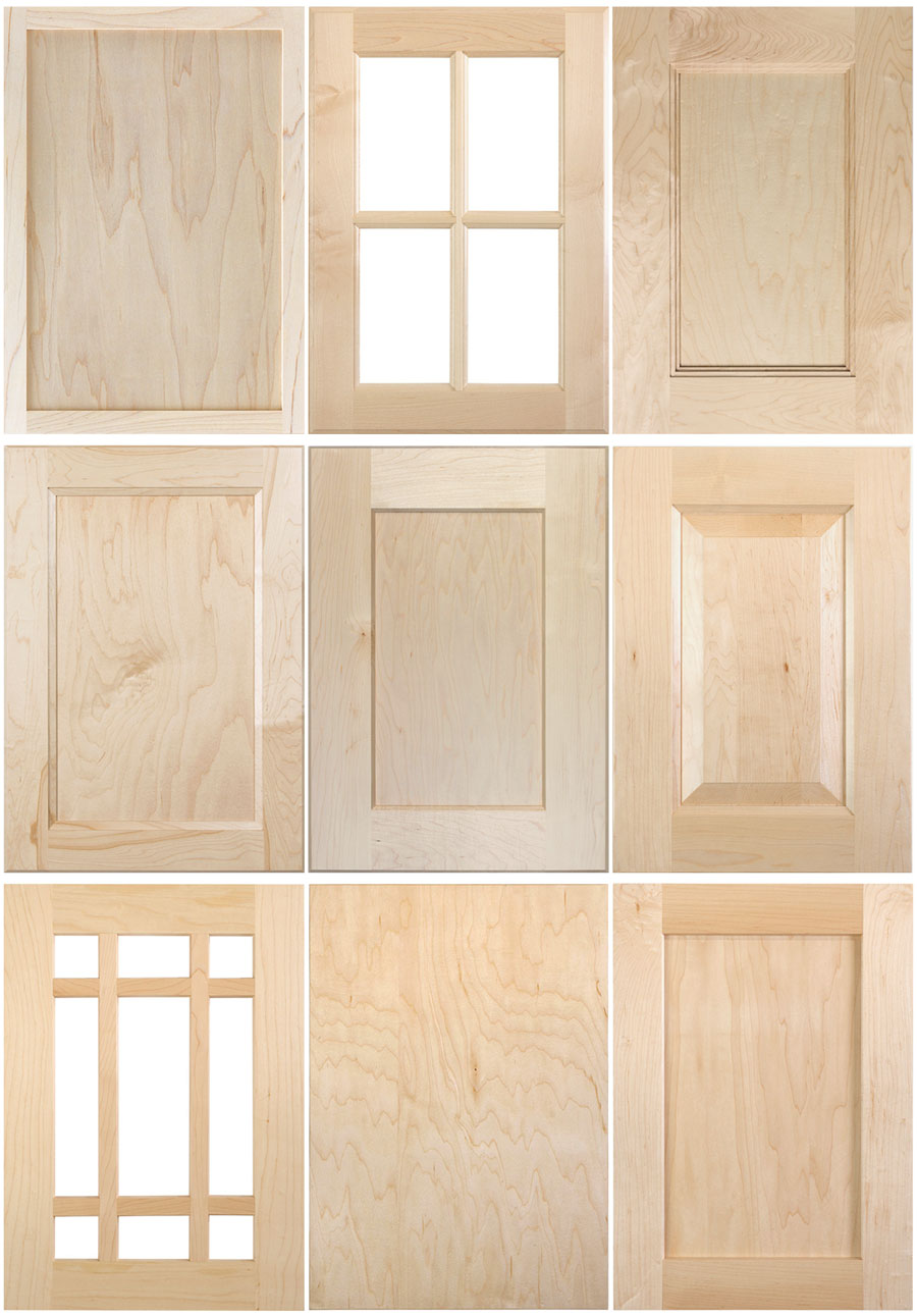 9 hard maple cabinet doors by TaylorCraft cabinet door company