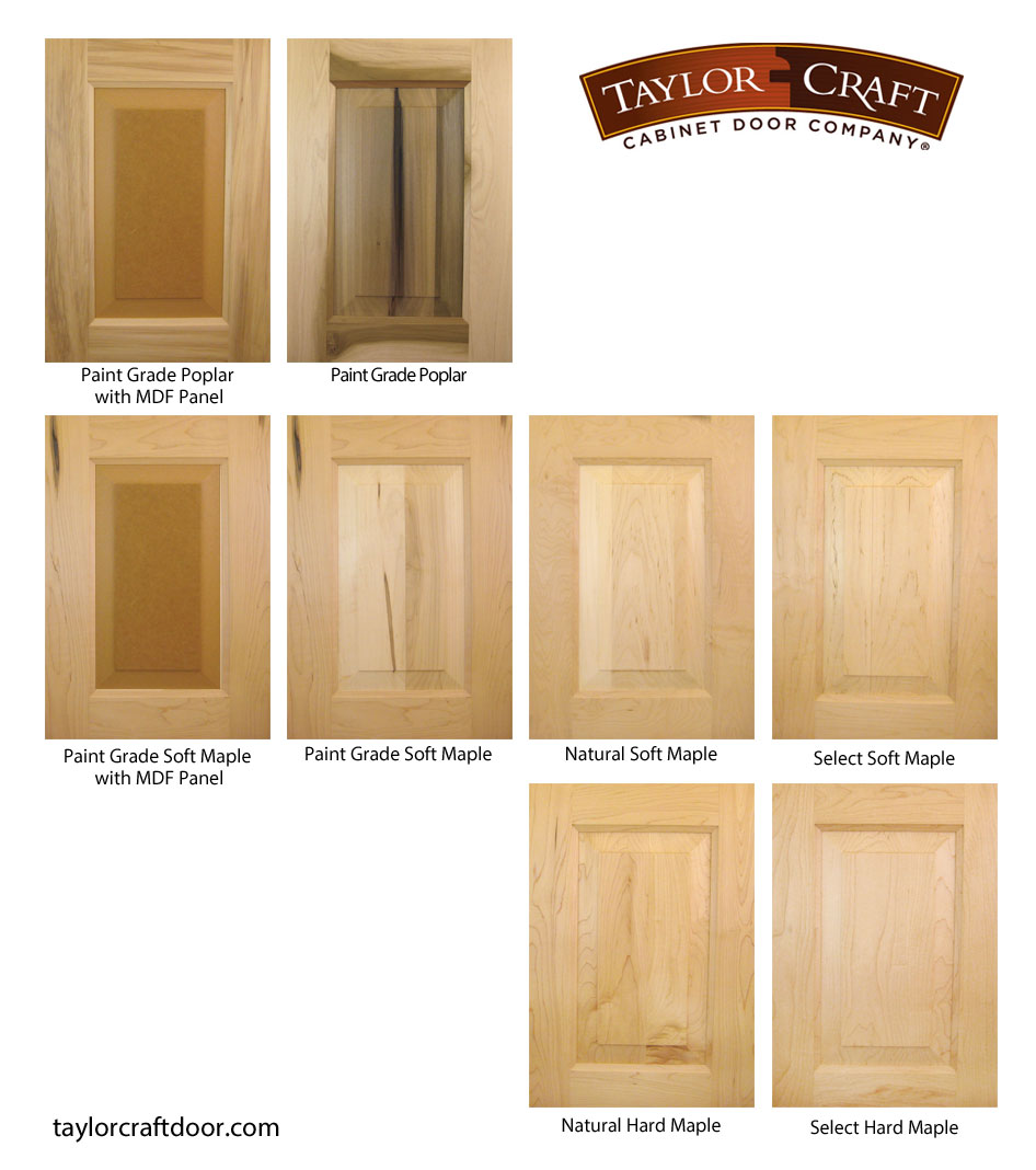 Soft maple vs Poplar vs MDF vs Hard Maple for painted cabinet doors - which is best