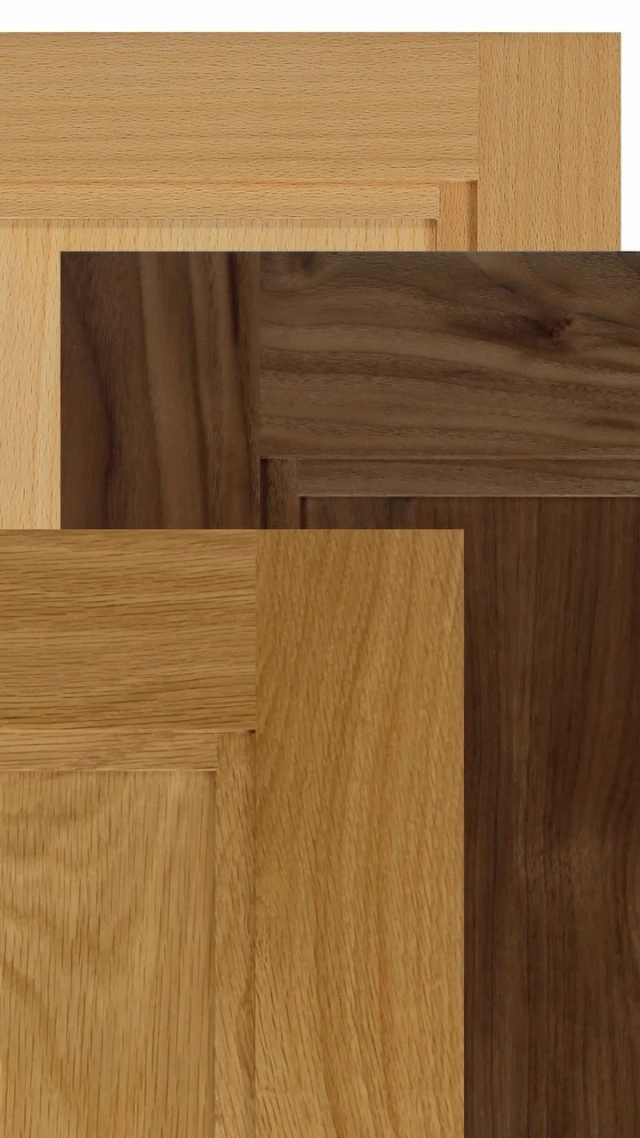 Just the right amount of cabinet door detail & the perfect linear design: TaylorCraft’s IE14 inside edge with flat panel and square outside edge, shown in Beech, Walnut and White Oak👆👏🙌

#cabinetdoors #cabinetdoorstyles #cabinetdoorcompany #cabinetdesign #kitchendesign #kitchenremodel #cabinetmaker #woodcabinets #woodworker #taylorcraftdoor #whiteoakcabinets #beechcabinets #walnutcabinets