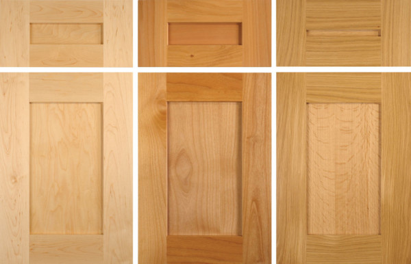 Shaker style cabinet doors with 3-1/8" wide frame from TaylorCraft Cabinet Door Company