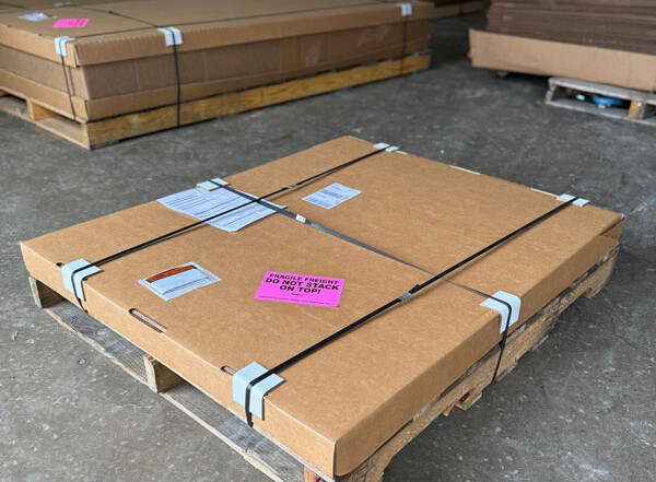 Palletized cabinet door shipment from TaylorCraft