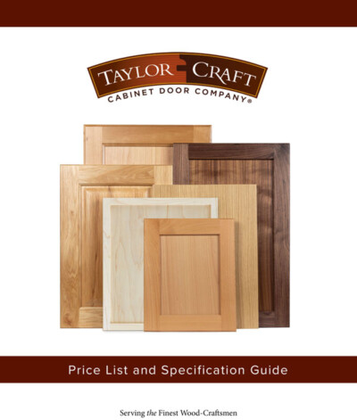 Taylorcraft Cabinet Door price list cover