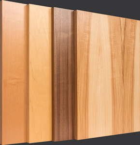 TaylorCraft's modern, edgebanded cabinet doors in beech, maple, walnut and hickory