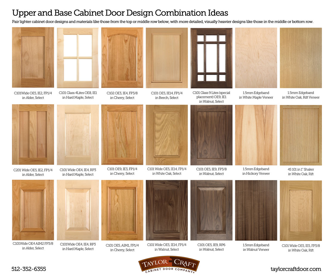 Suggestions for different cabinet door styles on upper and lower cabinets